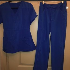 Cherokee Infinity Scrubs and Jacket Blue
